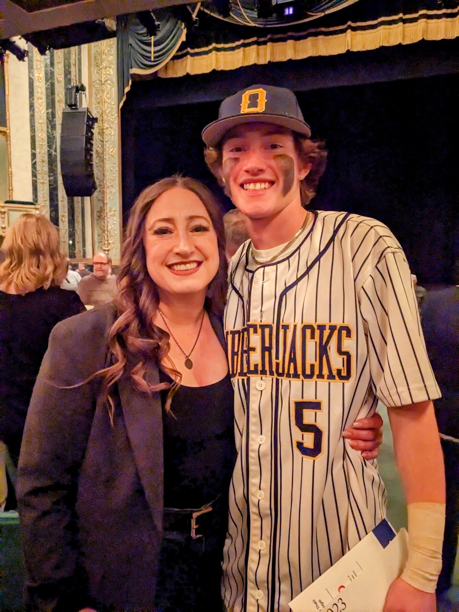 Bridget and Ian at The Moth show in Dayton where Bridget first shared this story He had to come straight from a baseball game to see the show
