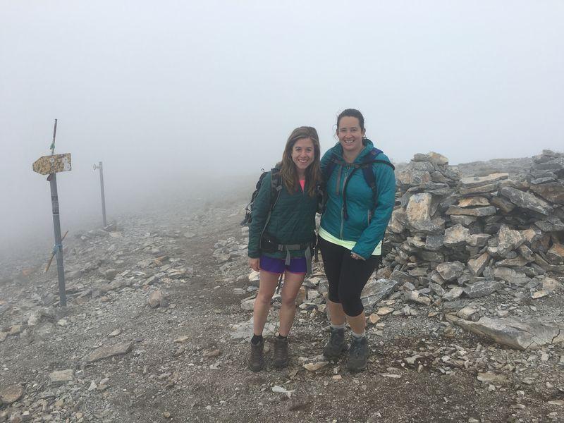 Caroline Connolly and her sister hiking in Greece