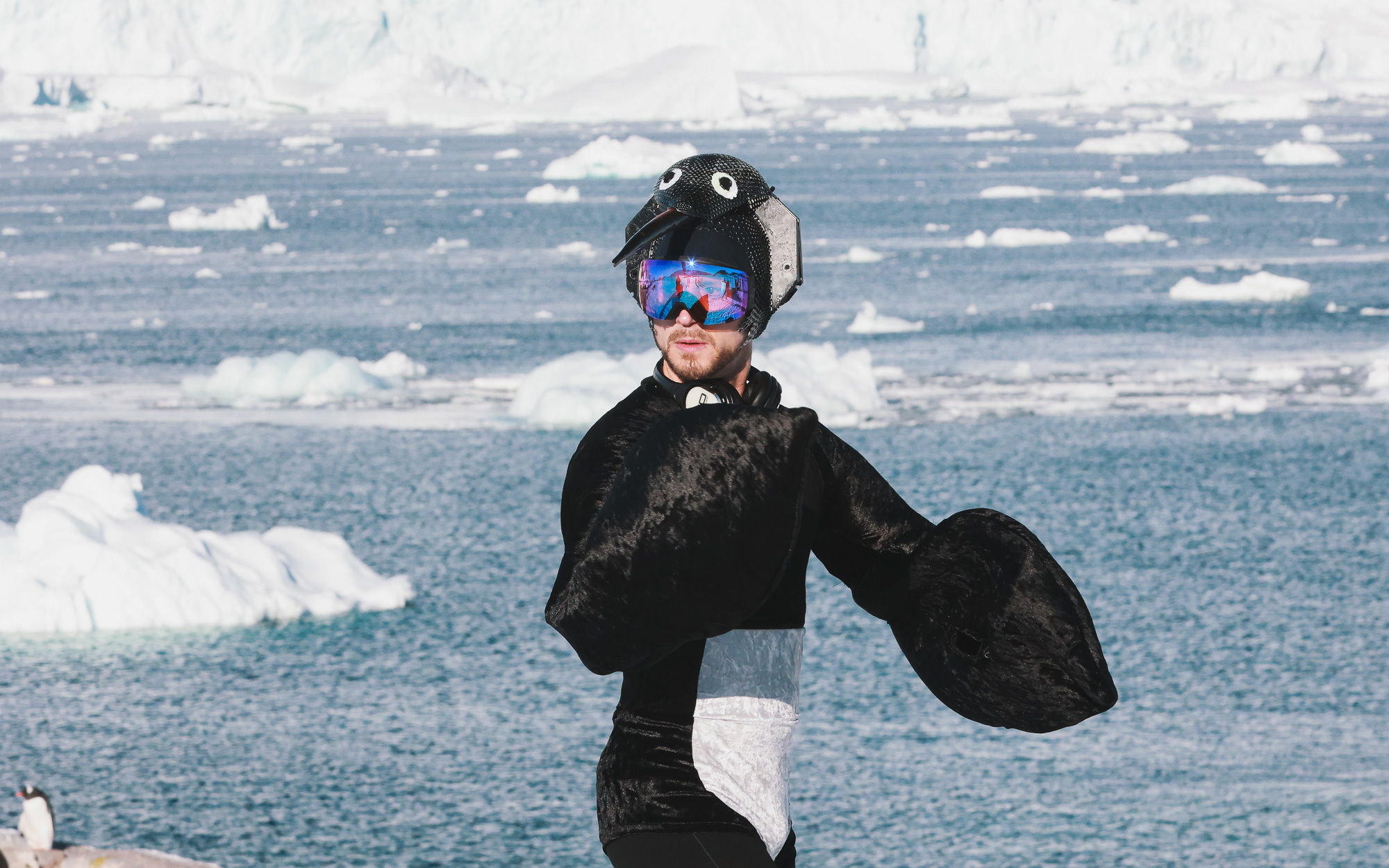 Darrell Thorne in a penguin costume