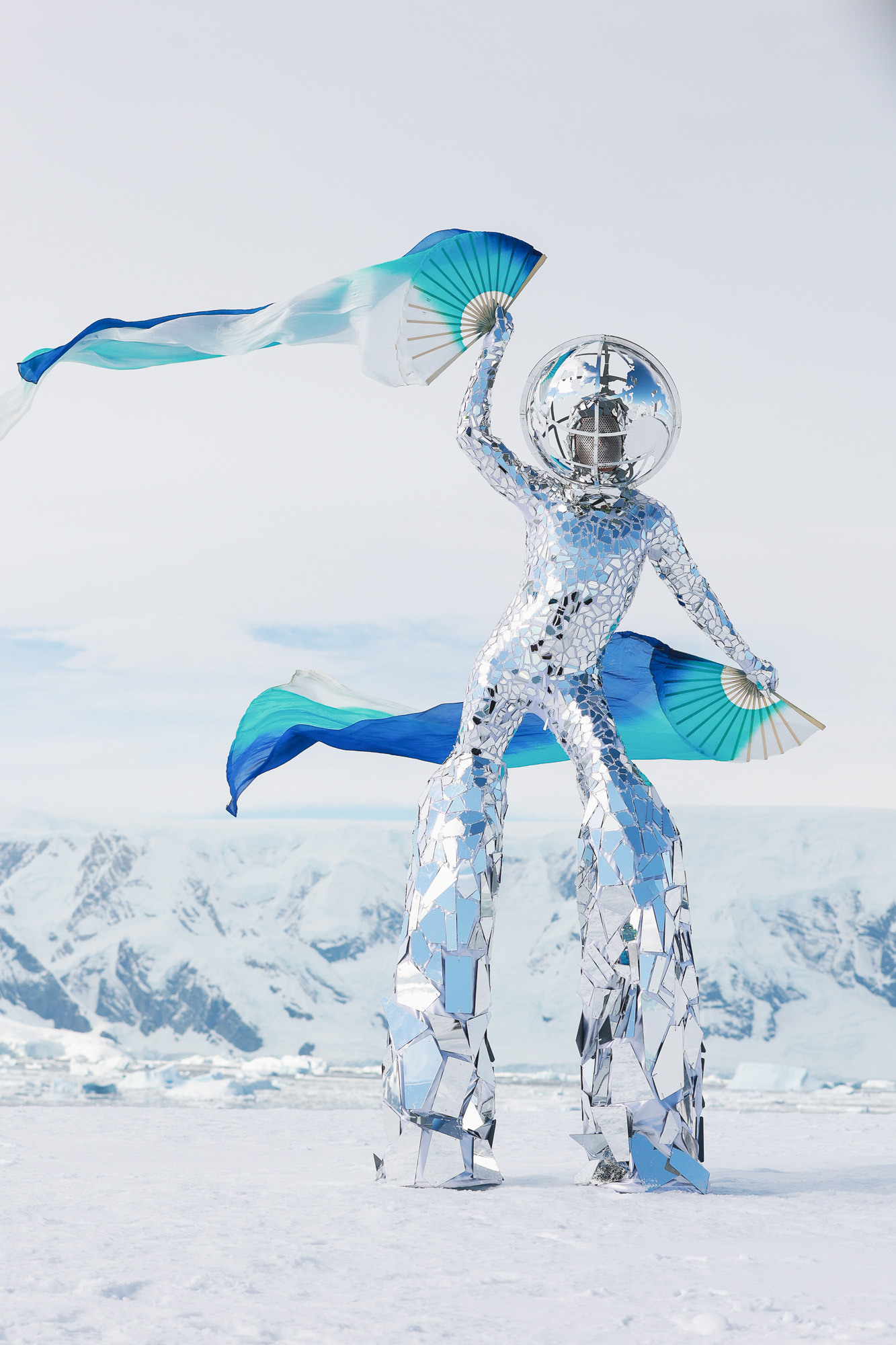 Darrell Thorne performing in Antarctica