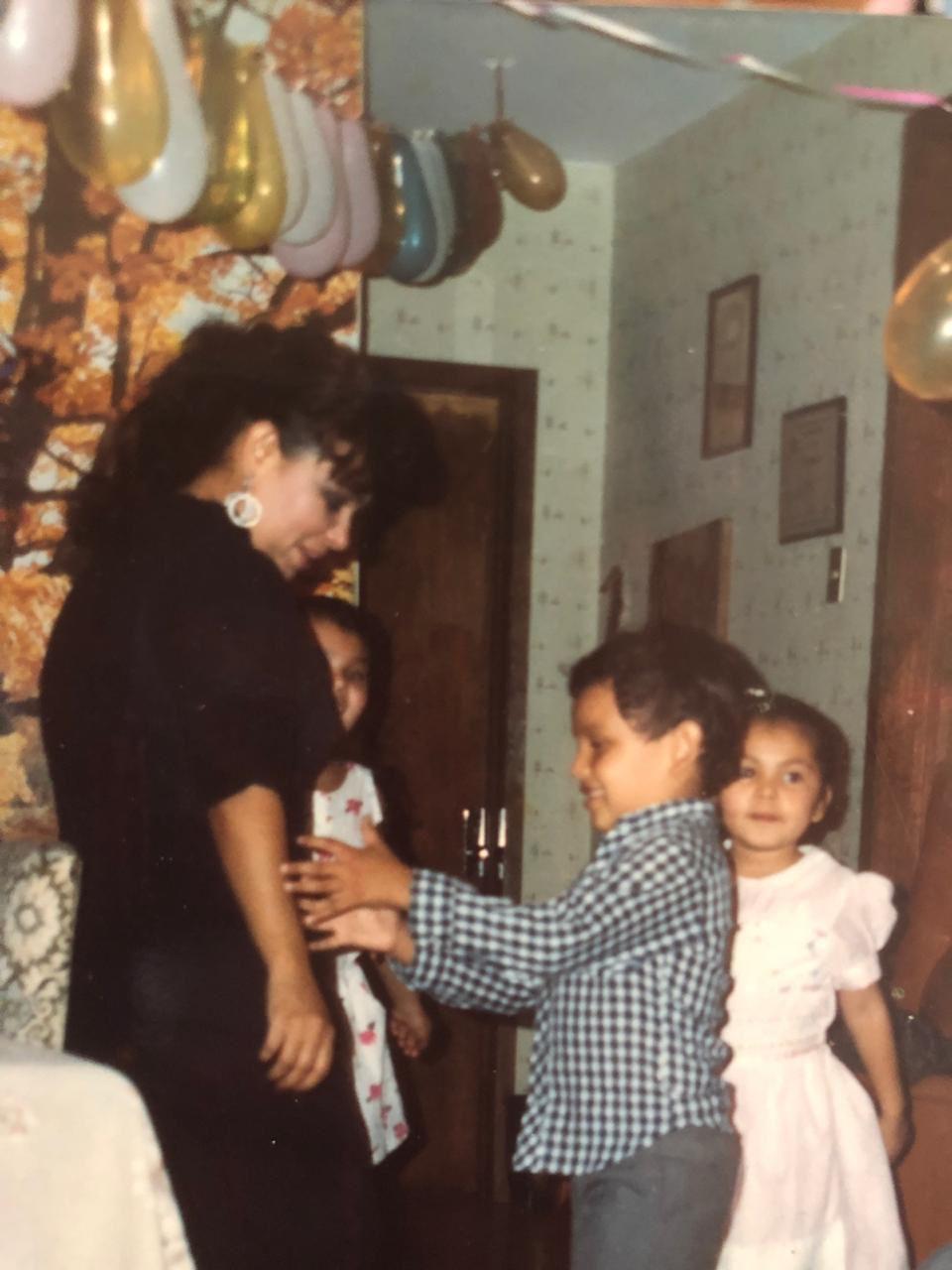 Jason Jaimes as a child with his mother