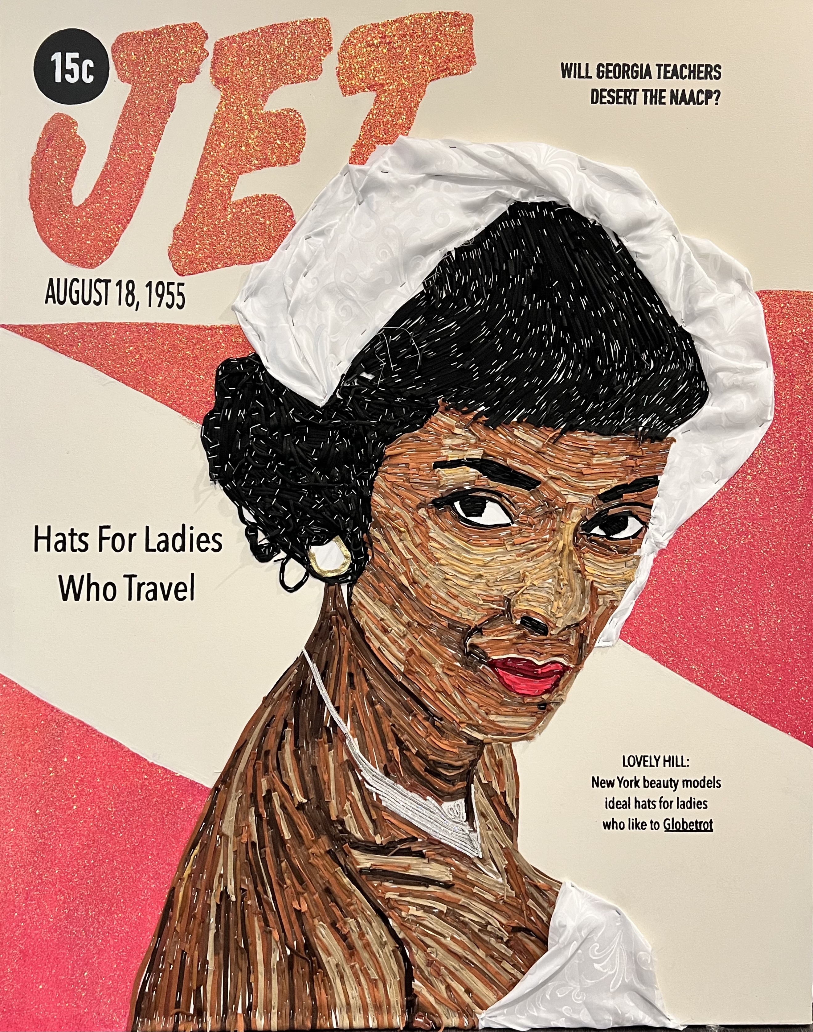 One of Maxwell Pearces artworks featuring an interpretation of his grandmothers magazine cover