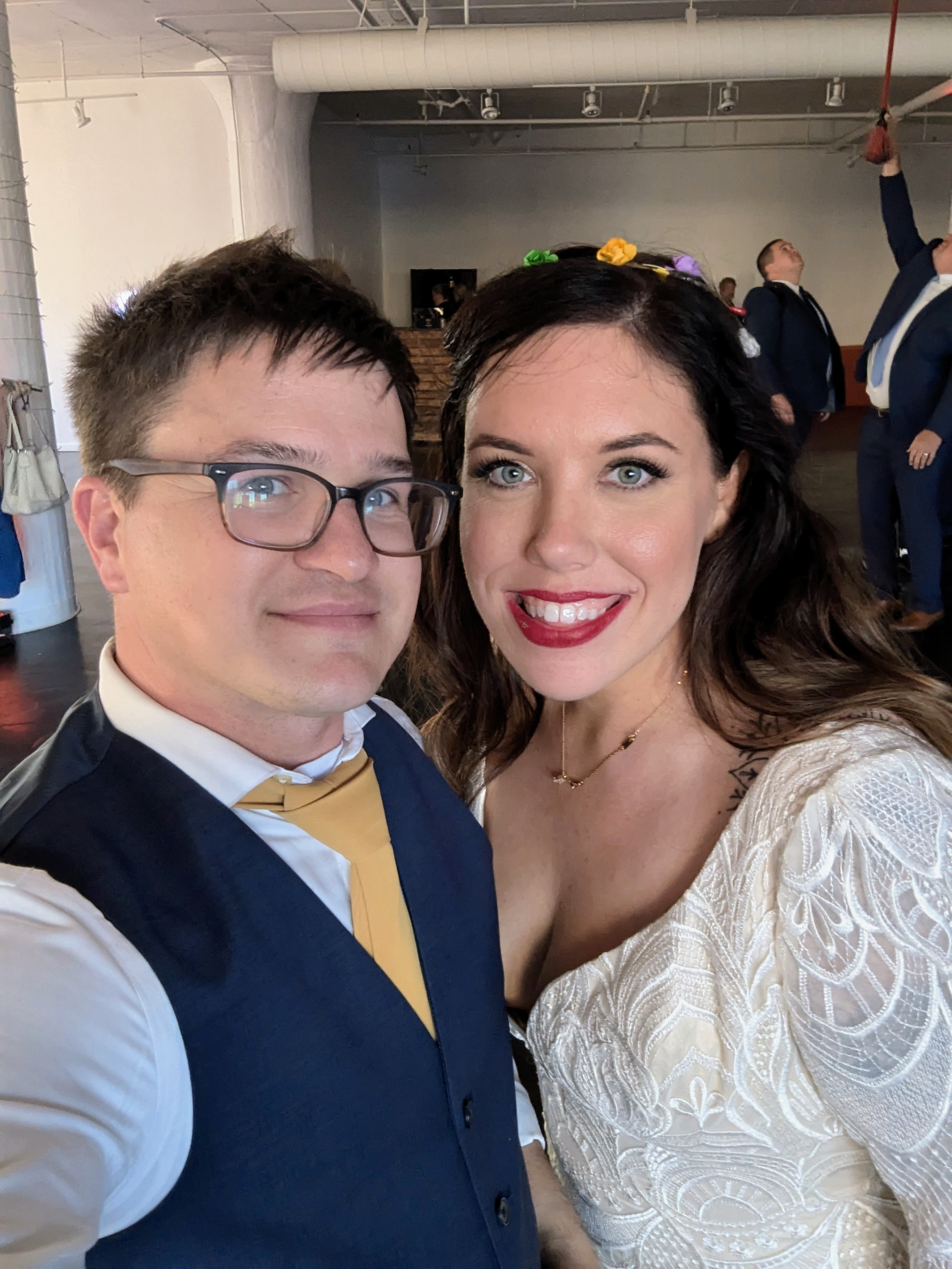 Steven and Shana on her wedding day where Steven was her Man of Honor