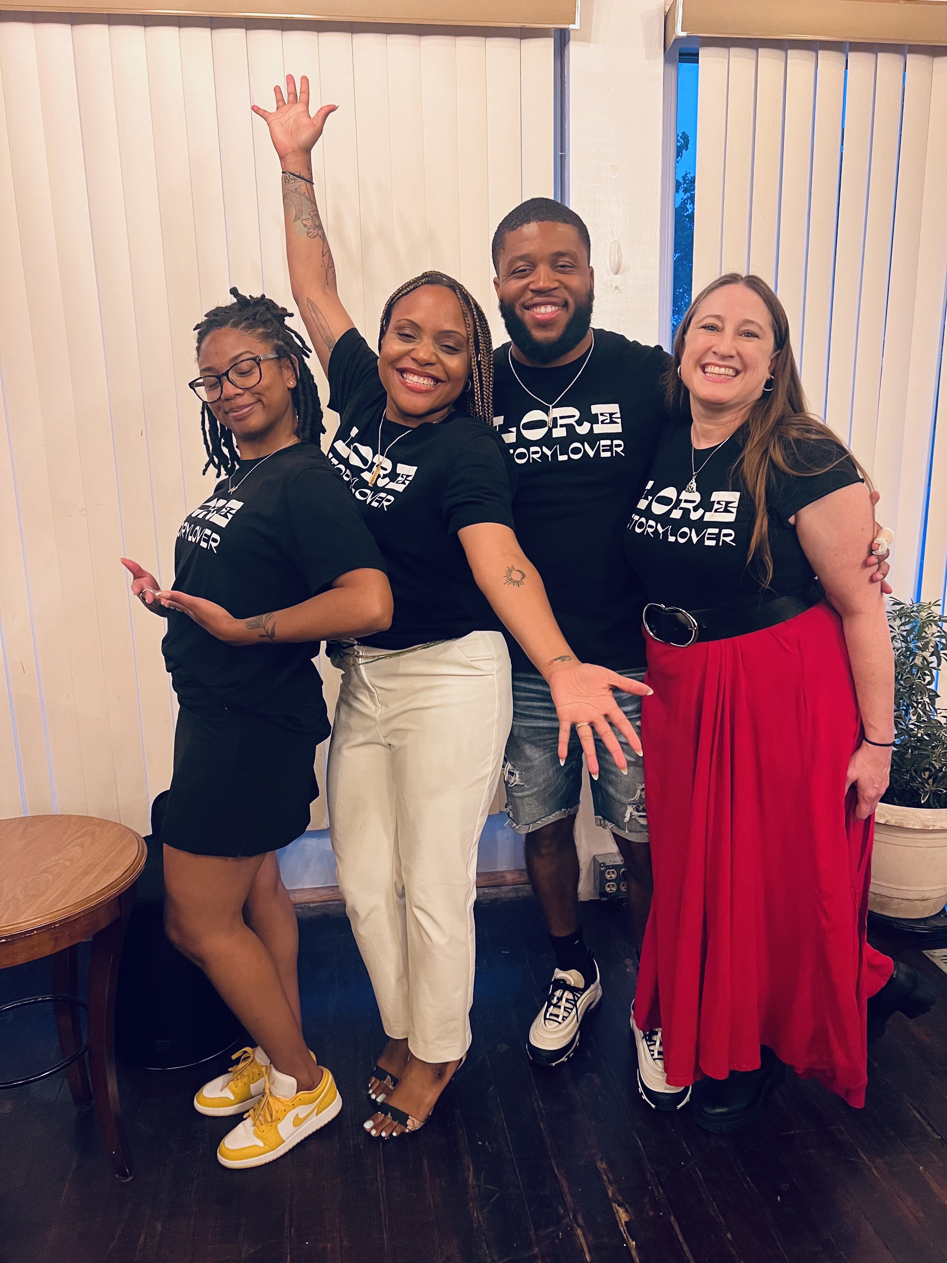 Te Jal with her Lore Storytelling team